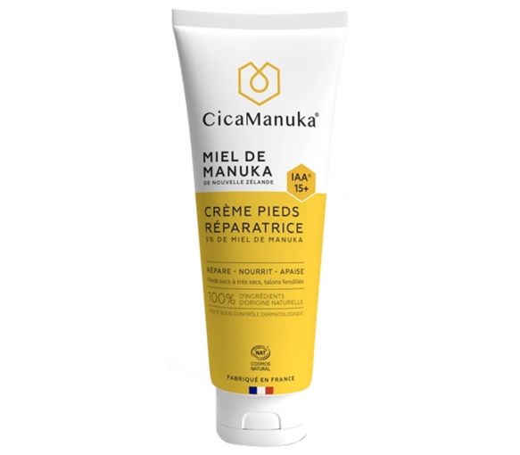 Crème pieds réparatrice bio CicaManuka - tube de 75 ml - image 1