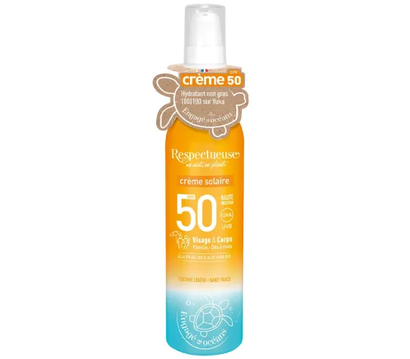 Crème solaire SPF50 Respectueuse - spray de 100ml