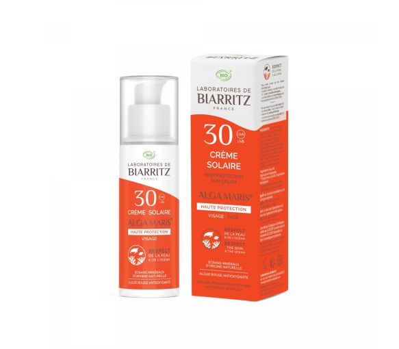 Crème solaire haute protection SPF 30 bio Algamaris Laboratoires de Biarritz - tube de 50 ml - image 1