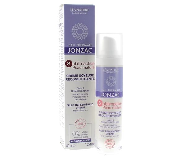 Sublimactive peau mature Crème soyeuse reconstituante bio Eau thermale Jonzac - flacon de 40 ml