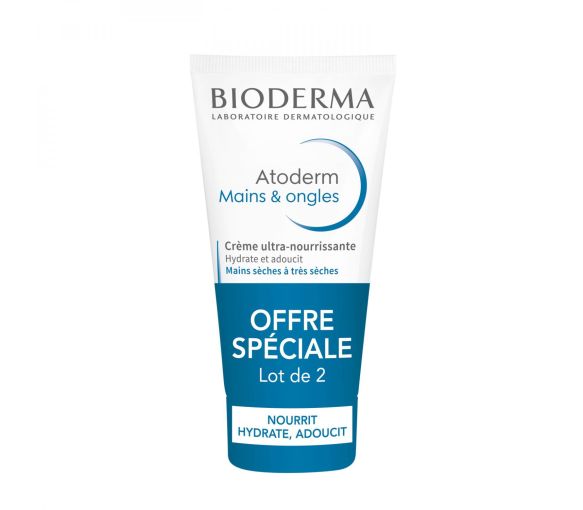Crème ultra-nourrissante mains & ongles Atoderm Bioderma - lot de 2 tubes - image 1