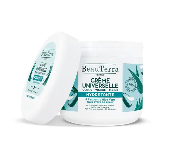 Crème universelle hydratante à l'extrait d'aloe vera Beauterra - pot de 400ml - image 1