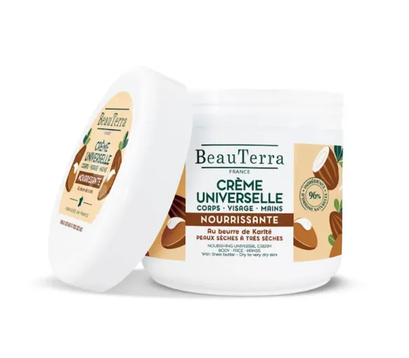 Crème universelle nourrissante au beurre de karité Beauterra - pot de 400ml - image 1