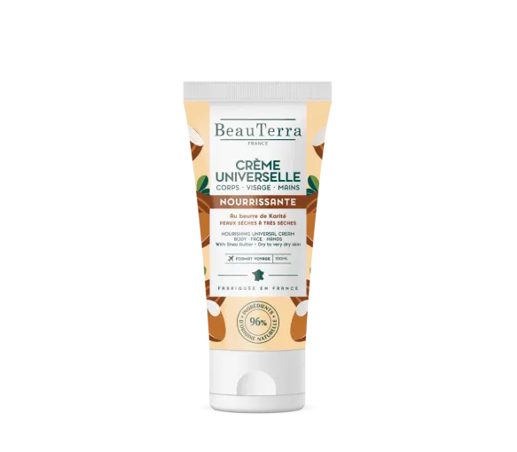 Crème universelle nourrissante au beurre de karité Beauterra - tube de 100ml - image 1