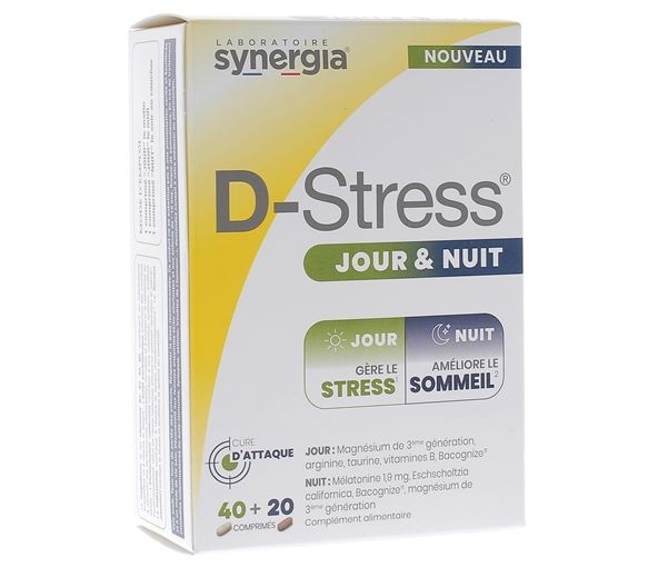 D-Stress jour et nuit Synergia - boîte de 60 comprimés - image 1