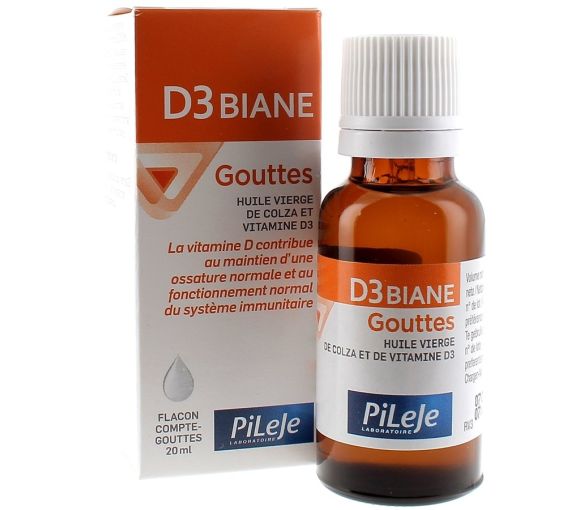 D3 biane gouttes Pileje - flacon de 20 ml