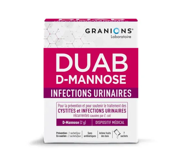 DUAB D-Mannose infections urinaires Granions - boîte de 7 sachets - image 1