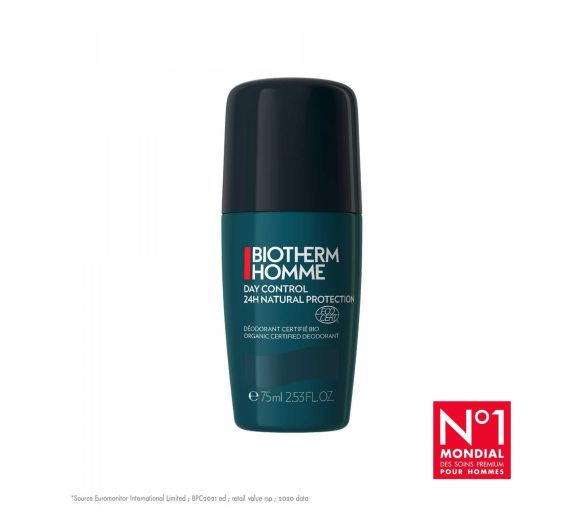 Day control 24H natural protection déodorant Biotherm homme - roll-on de 75ml - image 1
