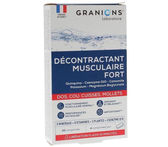 Décontractant musculaire fort Granions - boîte de 20 comprimés - image 1