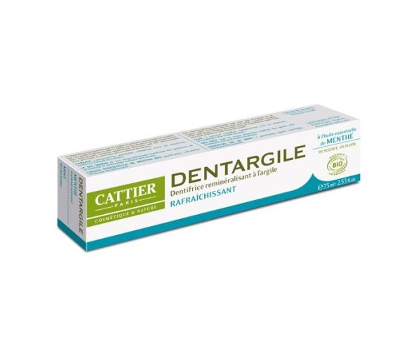 Dentargile dentifrice raffraichissant Menthe Bio Cattier - tube 75 ml