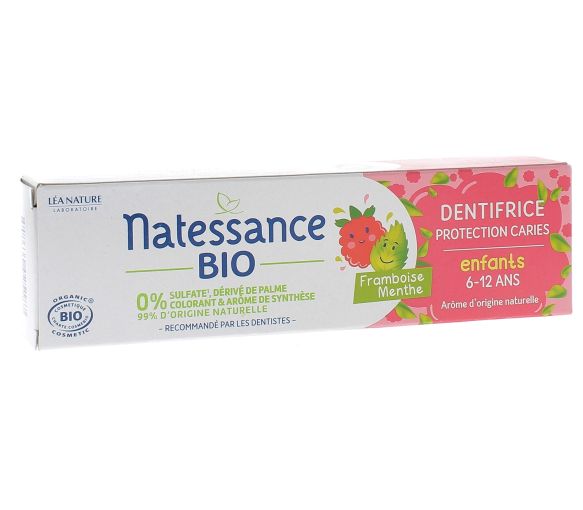Dentifrice Protection caries enfants 6-12 ans bio Natessance - tube de 75 ml - image 1