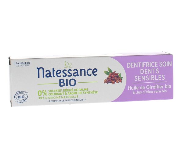 Dentifrice Soin dents sensibles bio Natessance - tube de 75 ml - image 1