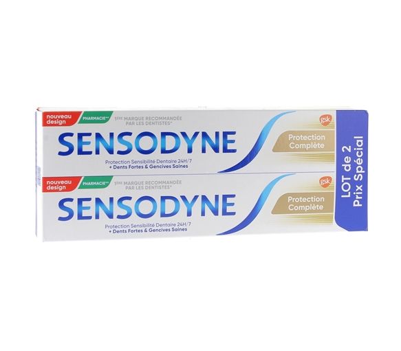 Protection complète Sensodyne - lot de 2 tubes de 75 ml
