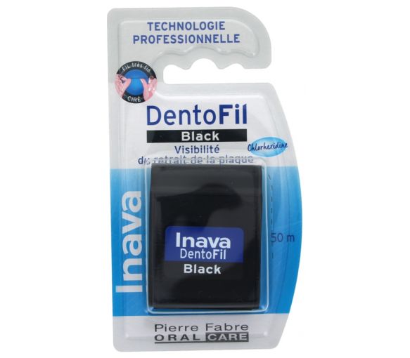 DentoFil black fil dentaire Inava - fil dentaire de 50 m