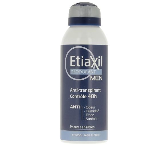 Déodorant Men anti-transpirant contrôle 48h Etiaxil - aérosol de 150 ml