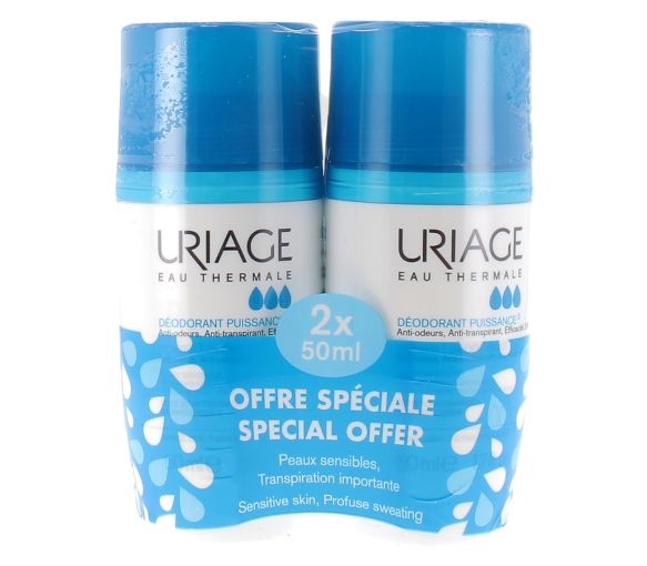 Déodorant Puissance 3 24h Uriage - lot de 2 roll-on de 50ml - image 1