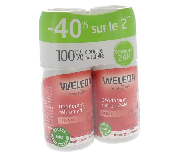 Déodorant à la grenade Roll-on 24h Weleda - lot de 2x50ml - image 1