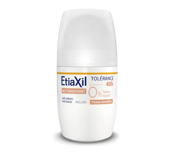 Déodorant anti-transpirant 48h peaux sensibles Etiaxil - roll-on de 50ml - image 1