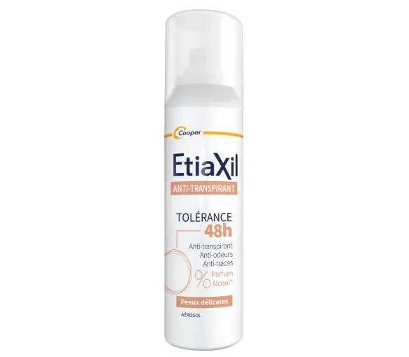 Déodorant anti-transpirant 48h peaux sensibles Etiaxil - spray de 150ml - image 1