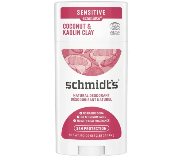 Déodorant peaux sensibles argile et noix de coco Schmidt's - stick de 75g - image 1