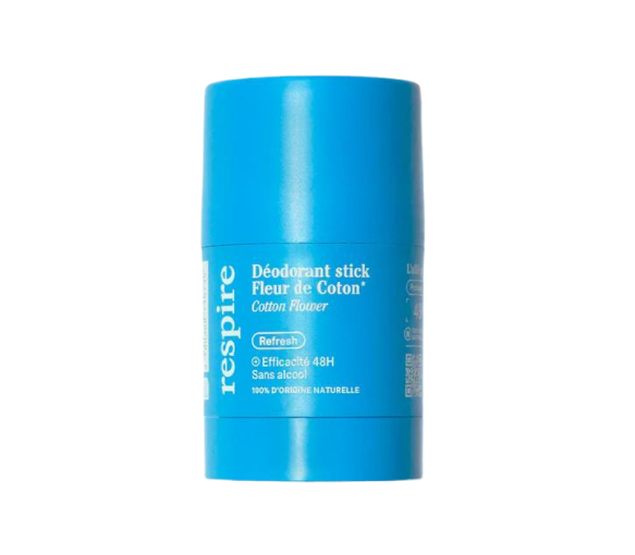 Déodorant solide efficace 48h Fleur de Coton bio Respire - stick de 50g - image 1