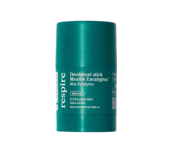 Déodorant solide efficace 48h Menthe eucalyptus bio Respire - stick de 50g - image 1
