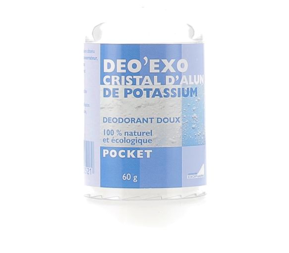 Deo'Exo Cristal d'Alun de Potassium Pocket Exopharm - stick de 60 g