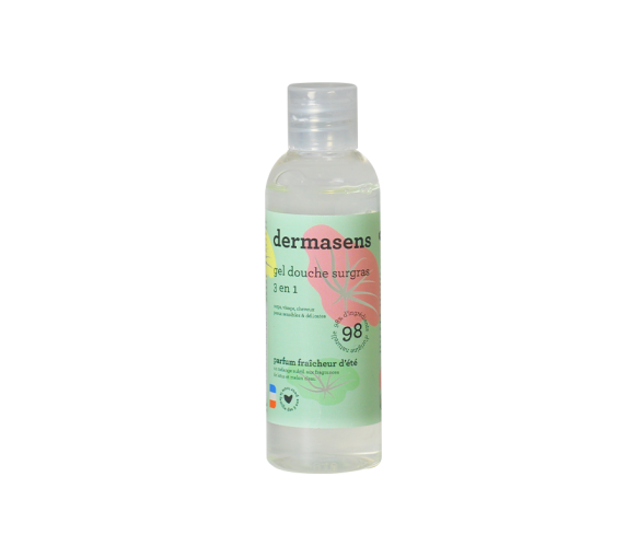Dermasens gel douche surgras 3en1 parfum fraîcheur d'été Marque Verte - flacon de 100ml