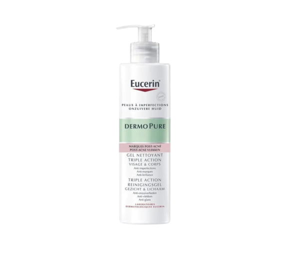 Dermopure gel nettoyant triple action Eucerin - flacon-pompe de 400ml - image 1