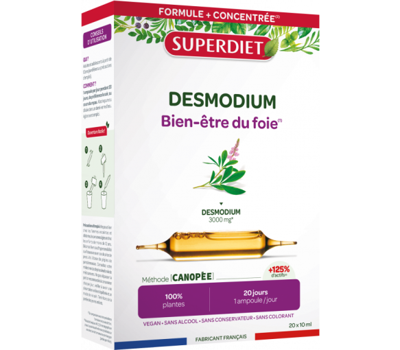 Desmodium bien-être du foie Super Diet - boite de 20 ampoules - image 1