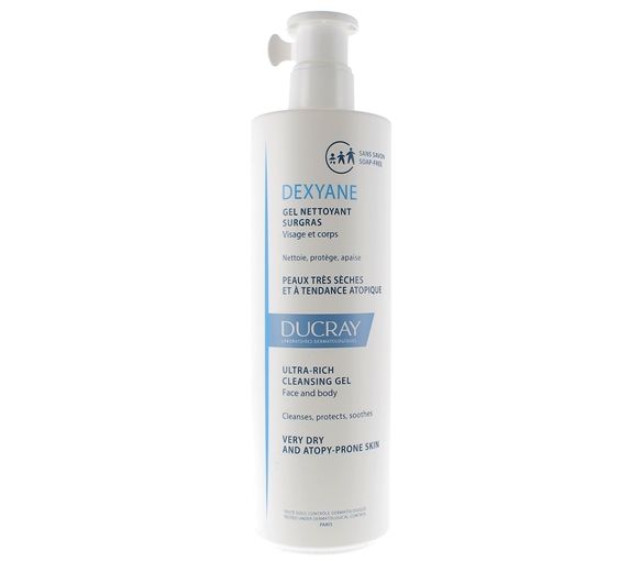 Dexyane gel nettoyant surgras ultra-riche Ducray - flacon-pompe de 400 ml - image 1