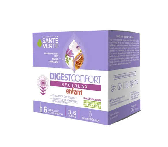 DigestConfort rectolax enfant Santé Verte - boite de 6 canules de microlavement - image 1