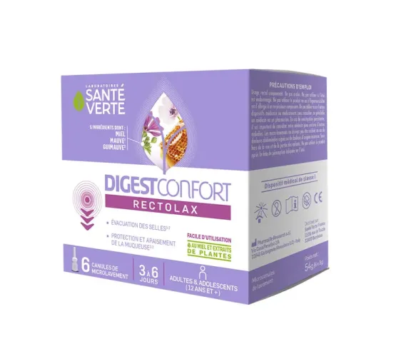 DigestConfort rectolax Santé Verte - boite de 6 canules de microlavement - image 1