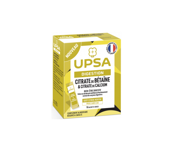 Digestion Citrate de bétaïne & Citrate de calcium Upsa - boîte de 10 sachet-doses