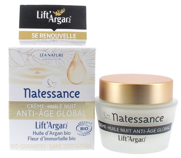 Divinissime immortelle crème huile nuit Lift'Argan - pot de 50 ml