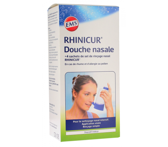 Douche nasale Rhinicur - boîte d'une douche nasale + 4 sachets de sel de rinçage nasal - image 1