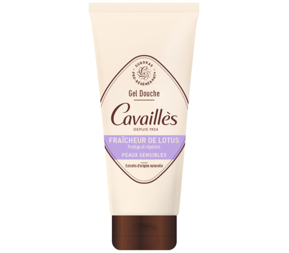 Gel douche surgras peaux sensibles fraîcheur de lotus Rogé Cavaillès - tube de 200 ml