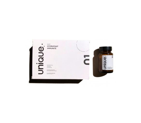 Duo hydratation & immunité Unique - boîte de 30 ampoules + 30 boosters hydratants - image 1