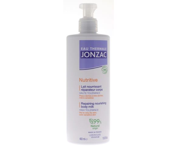 Eau thermale Jonzac Lait nourrissant Nutritive Léa Nature - flacon-pompe de 400ml - image 1