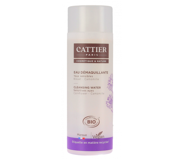 Eau démaquillante yeux sensibles bio Cattier - flacon de 150 ml - image 1