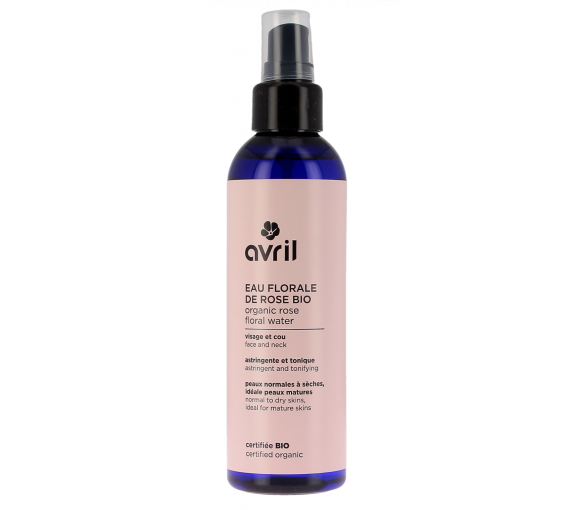 Eau florale de rose bio Avril - spray de 200ml - image 1