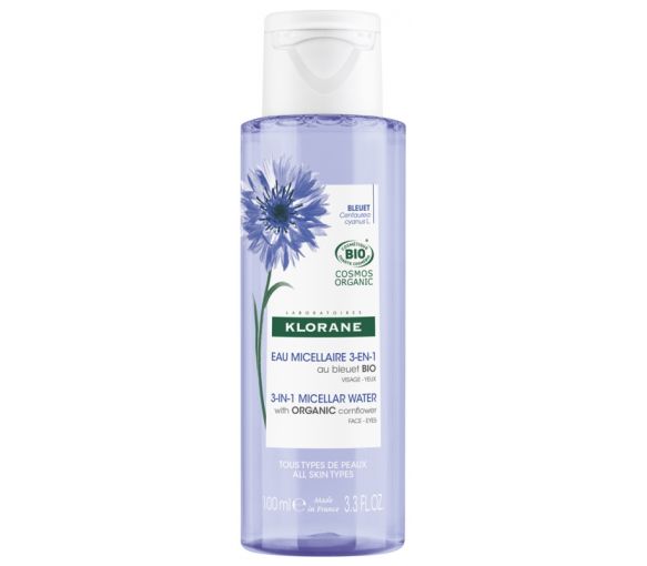 Eau micellaire 3 en 1 au Bleuet bio Klorane - flacon de 100 ml - image 1