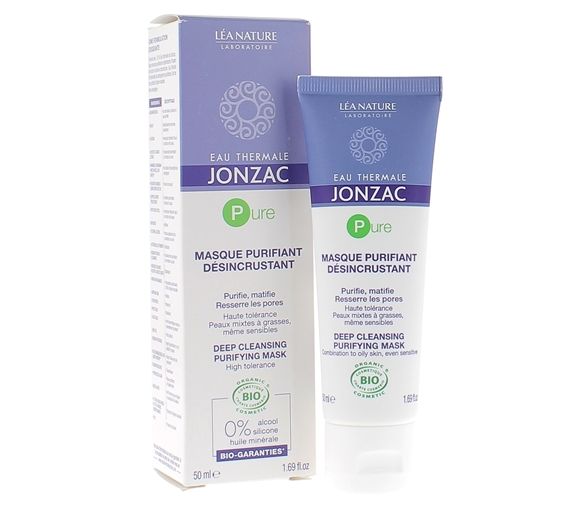 Eau thermale Jonzac Masque purifiant désincrustant bio Léa Nature - tube de 50 ml