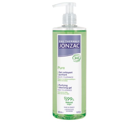 Eau thermale Jonzac Pure gel nettoyant purifiant Léa Nature - flacon-pompe de 500 ml
