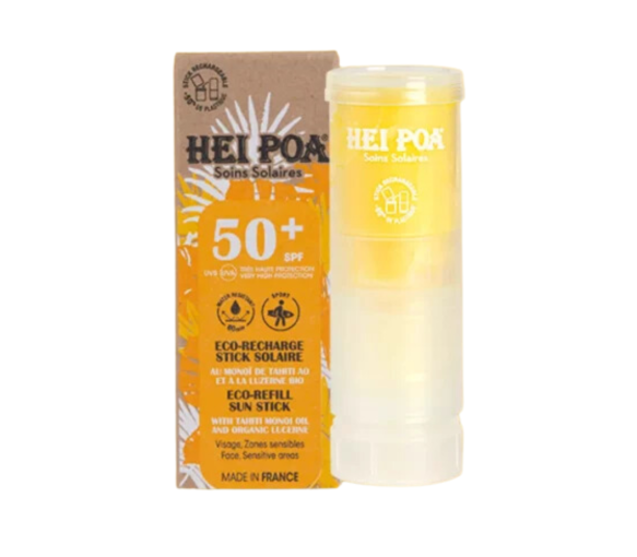 Eco-recharge stick solaire visage SPF50 Hei Poa - stick de 15g