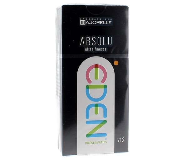 Eden Préservatifs Absolu ultra-finesse Laboratoire Majorelle - boîte de 12 préservatifs
