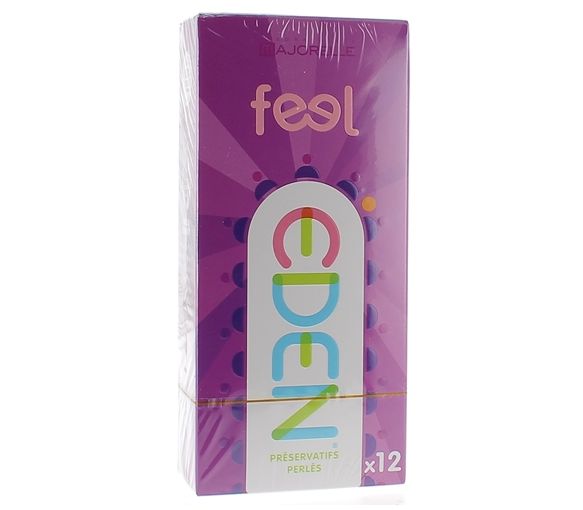 Eden Préservatifs Feel perlés Laboratoire Majorelle - boîte de 12 préservatifs