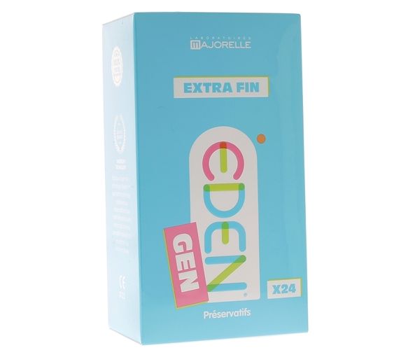 Eden Préservatifs extra-fins en latex Laboratoire Majorelle - boîte de 24 préservatifs
