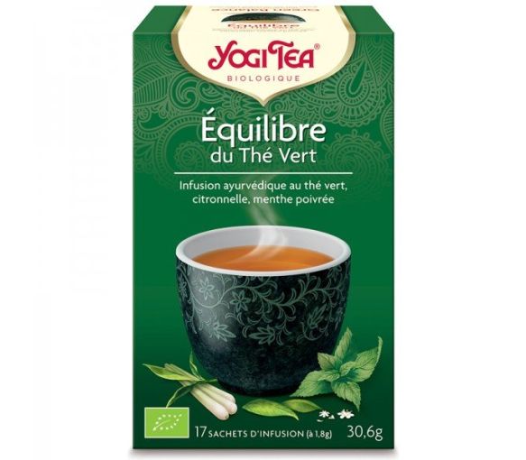 Equilibre du thé vert BIO Yogi Tea - boite de 17 sachets