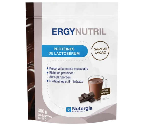 Ergynutril Protéines de lactosérum cacao Nutergia - sachet de 300g - image 1